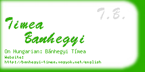timea banhegyi business card