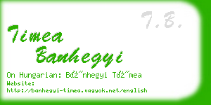 timea banhegyi business card